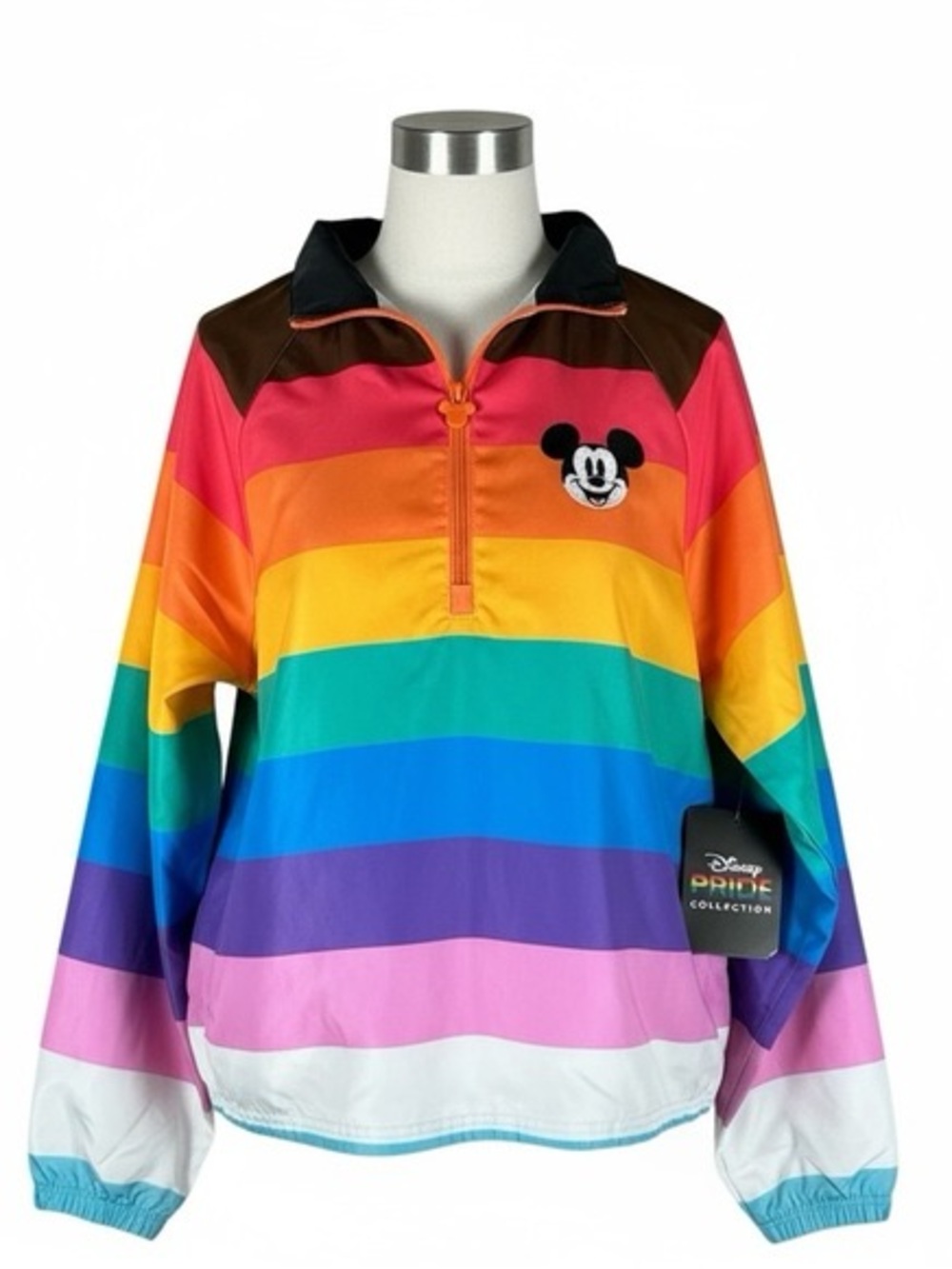 New Disney Pride Mickey Mouse 3/4 Zip Pull Over